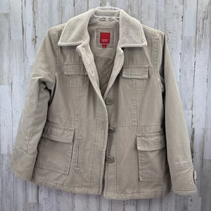 Vintage Y2K Esprit Canvas Utility Barn Arbeitsjacke Sherpa/Stepp gefüttert Gr. XL - Bild 1 von 8