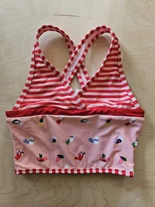 NWOT HANNA ANDERSSON REVERSIBLE TANKINI TOP COLORBLOCK BIRDS 140 10 $28 - Picture 1 of 6