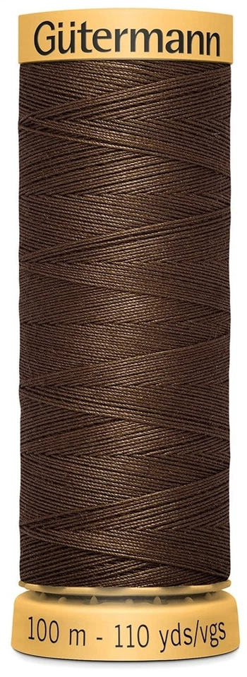 Gutermann 103C-3060 Natural Cotton Thread 110yd-Brown - Image 1 of 1