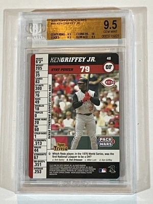 Griffey Jr 2005 Topps Pack Wars 3-BGS 9.5 With 10 Sub #48 - Image 1 of 3
