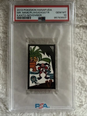 PSA 10 Pokemon Hanafuda November Kanto Mr. Mime/exeggutor - Image 1 of 2