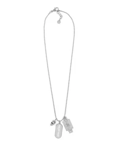 Philipp Plein Mens Plein Tag Bead Chain Necklace - Picture 1 of 3