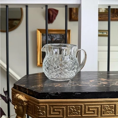 Jarra para sentadillas vintage Teleflora de cristal de plomo corte diamante Foto 1 de 4