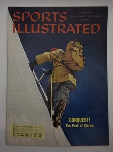 Sports Illustrated 1960 edición del 29 de agosto con etiqueta postal The Peak of Storms - Imagen 1 de 2