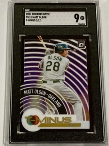 2021 Panini Donruss Optic #11 Matt Olson T-Minus 3,2,1 SGC 9 Mint - Picture 1 of 2