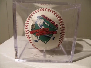 MICKEY MANTLE 536 CAREER HOME RUNS COMMEMORATIVE BASEBALL IN PLASTIC CUBE - Picture 1 of 2
