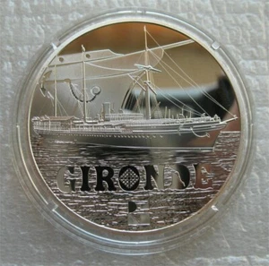 France 10 Euro 2015 Silver Proof Coin Great French Ships Series The Gironde - Picture 1 of 2