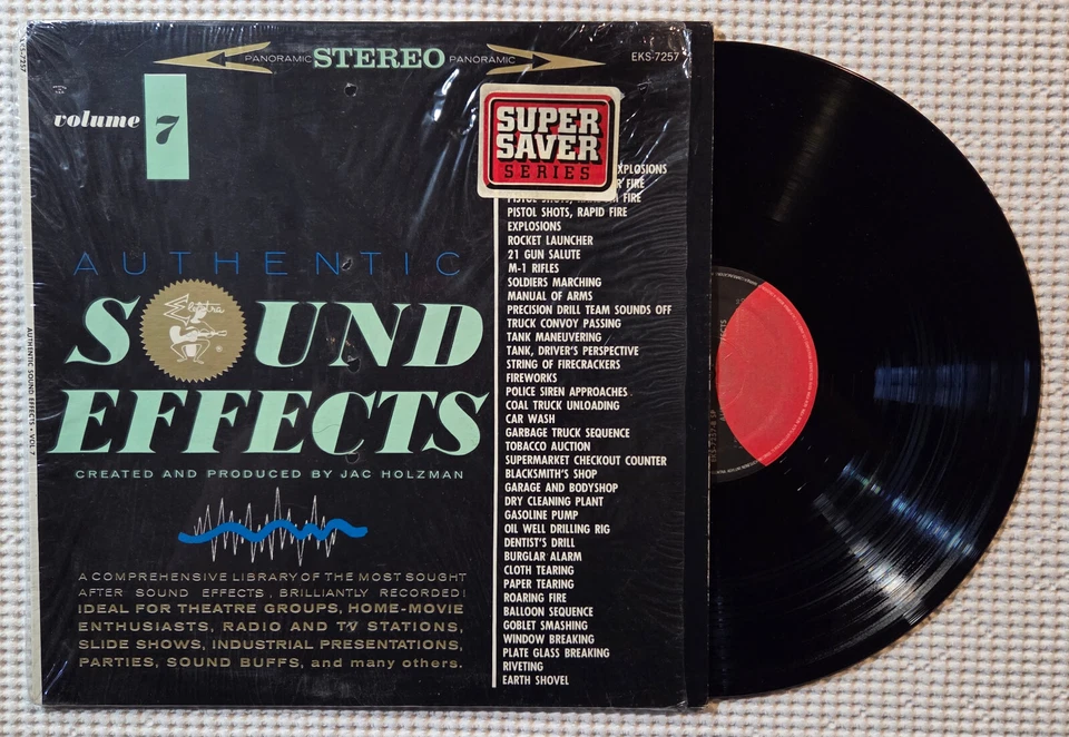 JAC HOLZMAN • ELEKTRA Authentic Sound Effects Volume 7 Sound Library Shrink VG++ - Image 1 of 1