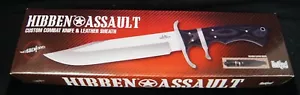 HIBBEN ASSAULT Custom Combat Knife & Leather Sheath GH5025 - Picture 1 of 6