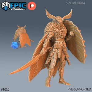 6K Resin 32mm Epic Miniatures Moth Warrior (Medium) for D&D - Picture 1 of 1
