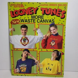 Looney Tunes More Waste Canvas Cross Stitch Leaflet #2869 Leisure Arts 1996 - Picture 1 of 24