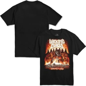 Brand New Mens Sketchy Tank Burning x Stikker T-shirt Black - Picture 1 of 1