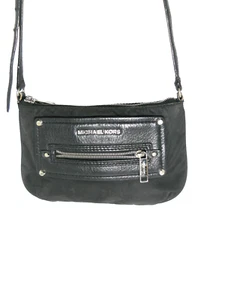 Bandolera/hombro pequeño Michael Kors de cuero y tela negra con muchos compartimentos - Imagen 1 de 8