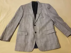 Mens Brooks Brothers Wool Linen Jacket 42R Gray Grey Blazer - Picture 1 of 10