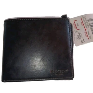 Buxton RFID Ultra Slim Convertible Leather Wallet, Black/Gray Limited Edition - Bild 1 von 5