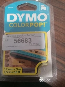 DYMO D1 Colorpop Label Tape Gold Glitter 12mm C 3 M 1/2 in X 10ft - Picture 1 of 1