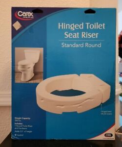 Carex Elongated Raised Toilet Seat Adds 3.5 inches to Toilet. 300 lbs capacity 