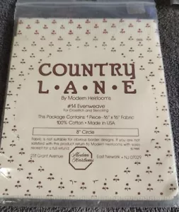 Country Lane By Modern Heirlooms 14 Evenweave 8" Circle Crossstitch Fabric 16" - Picture 1 of 5