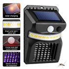 Outdoor Solar Powered Led Mosquito Lamp Fly Bug Insect Zapper Killer Trap Light