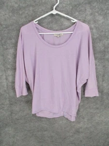 Express One Eleven Women's Top Purple Medium Scoop Neck 3/4 Sleeve Stretch - Picture 1 of 12