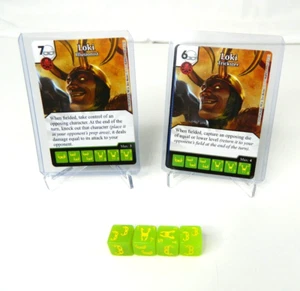 Marvel Dice Masters Avengers VS X-Men AVX * LOKI 3 carte CUR + 4 dadi 2014 - Foto 1 di 5