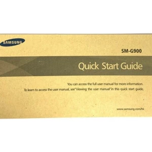 New Samsung S5 G900 manual quick getting start guide instruction 34 pages info - Picture 1 of 2