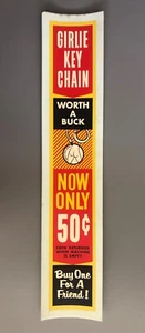 Decalcomania macchina preservativo vintage distributore novità NOS trasferimento acqua Girly portachiavi - Foto 1 di 1