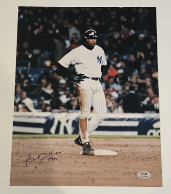 Foto firmada por Bernie William 11x14 - Yankees de Nueva York - PSA Foto 1 de 3