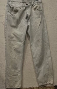 VTG Y2K Levis 505 Button Fly 32x30 Tag Jeans acid Wash 90s XX white 90's pants - Imagen 1 de 11