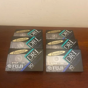 (Lot of 6) Fuji Extra Slim DR-I 90 min IEC 1 Type 1 Normal Blank Cassettes - New - Picture 1 of 4