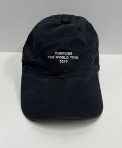 Justin Bieber Purpose World Tour 2016 Black Hat Adjustable Strapback Cap - Picture 1 of 7