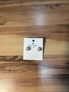 Kate Spade New York Rise and Shine Pearl Earring Studs Rose Gold/Blush – NEW - Picture 1 of 5