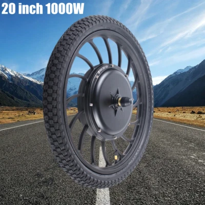 20 inch 1000W Ebike Front Rear Wheel Electric Bicycle Motor Conversion Kit Black - Image 1 of 4