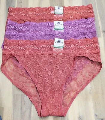 B.tempt'd by Wacoal Mujer Encaje Beso Pierna Alta Calzoncillo - 978382 Talla Grande Paquete de 3 Foto 1 de 4