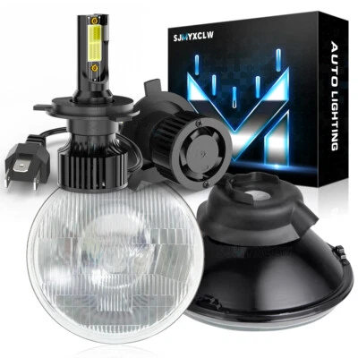 Faro LED redondo de 7" para camioneta Chevy C10 1969 1970 1971 1972 1973 1974 Foto 1 de 4