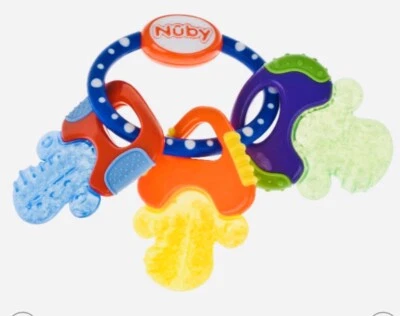 Nuby Ice Gel Teether Keys- Brand New- Ages 3 months+- Multiple Teething Surfaces - Image 1 of 4