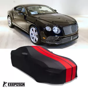 For Bentley Continental GT Indoor Car Cover Satin Stretch Scratch Proof RedStrip - Picture 1 of 11