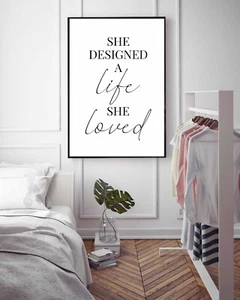 She Believe Cita Motivacional Moda Amante Estampado de Arte en Pared. - Imagen 1 de 2
