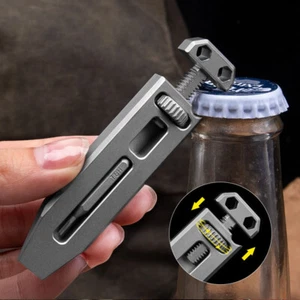 Multifunction Pry Bar Portable Wrench Screwdriver Titanium Alloy Artistic Tools - Picture 1 of 12