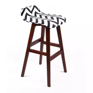 Set Di 2 Moderno Lo Retro Legno Zig Zag Sgabello Da BAR - 28.5 " Contemporanea - Foto 1 di 4