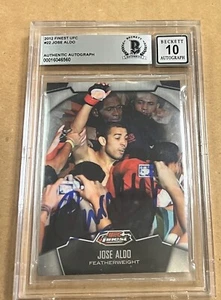 Jose Aldo Signed Card Beckett Bas 10 Slabbed Ufc - Picture 1 of 2