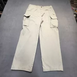 Vintage Brooks Brothers Cargo Pants Mens 31x28 Tan Khaki Straight Leg Preppy - Picture 1 of 9