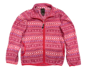 New! Youth girl's PINK ZIP FRONT FLEECE JACKET w/ Side pockets Size S M L XL - Picture 1 of 5