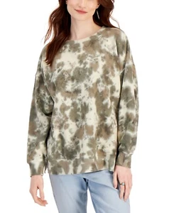 Style & Co Women's Plus Size 2X Tie Dye Printed Oversized Sweatshirt Green - Picture 1 of 8