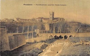 CPA 66 PERPIGNAN FORTIFICATIONS QUARTER SAINT JACQUES (cpa canvas enamelled - Picture 1 of 1