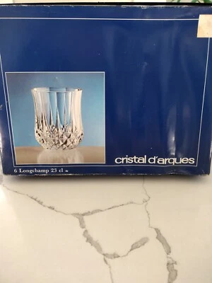 Cristal D'Arques Francia 'Longchamp' estilo antiguo cristal whisky vasos, juego. Foto 1 de 4
