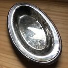 Vintage 1970s Silver Plate Oval Beard Serving Dish w/ Rope edge 12"L x7"W
