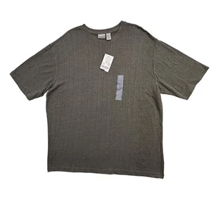 Fieldmaster Linen Blend Ribbed SS Shirt Beachy Preppy Olive Green Mens XL NWT - Picture 1 of 6