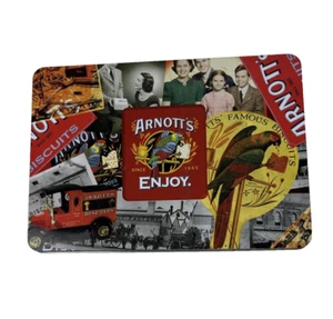 Lata de galletas de historia publicitaria Arnott coleccionable 26 x 18,5 x 6 cm - Imagen 1 de 7