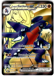 Pokemon SV10: Destined Rivals Card 215/182 Cynthia's Garchomp Ultra Rare - Picture 1 of 4